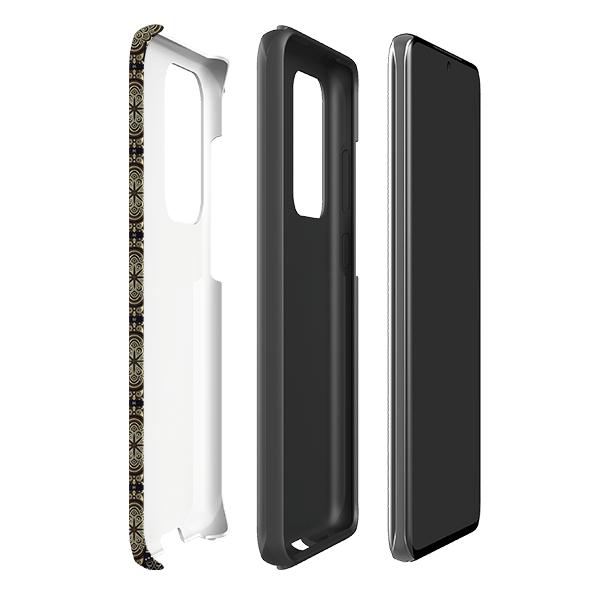 Samsung phone case-Chiddingford-Product Details Raised bevel to protect screen from scratches. Impact resistant polycarbonate shell and shock absorbing inner TPU liner. Secure fit with design wrapping around side of the case and full access to ports. Compatible with Qi-standard wireless charging. Thickness 1/8 inch (3mm), weight 30g. Compatibility See drop down menu for options, please select the right case as we print to order.-Stringberry