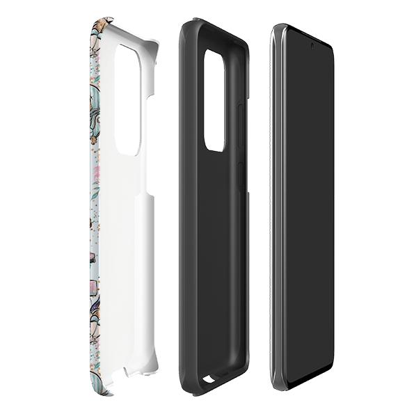 Samsung phone case-Chillin-Product Details Raised bevel to protect screen from scratches. Impact resistant polycarbonate shell and shock absorbing inner TPU liner. Secure fit with design wrapping around side of the case and full access to ports. Compatible with Qi-standard wireless charging. Thickness 1/8 inch (3mm), weight 30g. Compatibility See drop down menu for options, please select the right case as we print to order.-Stringberry