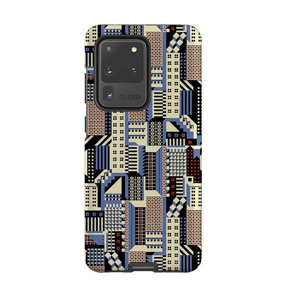 Samsung phone case-Cityscape By Cressida Bell-Product Details Raised bevel to protect screen from scratches. Impact resistant polycarbonate shell and shock absorbing inner TPU liner. Secure fit with design wrapping around side of the case and full access to ports. Compatible with Qi-standard wireless charging. Thickness 1/8 inch (3mm), weight 30g. Compatibility See drop down menu for options, please select the right case as we print to order.-Stringberry
