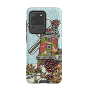 Samsung phone case-Cley Windmill By Amelia Bowman-Product Details Raised bevel to protect screen from scratches. Impact resistant polycarbonate shell and shock absorbing inner TPU liner. Secure fit with design wrapping around side of the case and full access to ports. Compatible with Qi-standard wireless charging. Thickness 1/8 inch (3mm), weight 30g. Compatibility See drop down menu for options, please select the right case as we print to order.-Stringberry