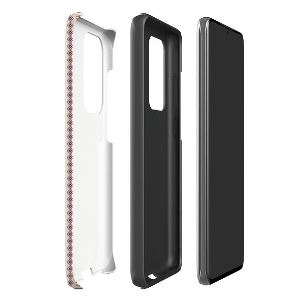 Samsung phone case-Clovelly-Product Details Raised bevel to protect screen from scratches. Impact resistant polycarbonate shell and shock absorbing inner TPU liner. Secure fit with design wrapping around side of the case and full access to ports. Compatible with Qi-standard wireless charging. Thickness 1/8 inch (3mm), weight 30g. Compatibility See drop down menu for options, please select the right case as we print to order.-Stringberry
