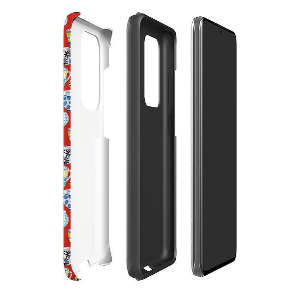 Samsung phone case-Coffee Break By Sarah Campbell-Product Details Raised bevel to protect screen from scratches. Impact resistant polycarbonate shell and shock absorbing inner TPU liner. Secure fit with design wrapping around side of the case and full access to ports. Compatible with Qi-standard wireless charging. Thickness 1/8 inch (3mm), weight 30g. Compatibility See drop down menu for options, please select the right case as we print to order.-Stringberry