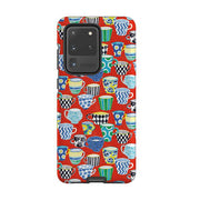 Samsung phone case-Coffee Break By Sarah Campbell-Product Details Raised bevel to protect screen from scratches. Impact resistant polycarbonate shell and shock absorbing inner TPU liner. Secure fit with design wrapping around side of the case and full access to ports. Compatible with Qi-standard wireless charging. Thickness 1/8 inch (3mm), weight 30g. Compatibility See drop down menu for options, please select the right case as we print to order.-Stringberry