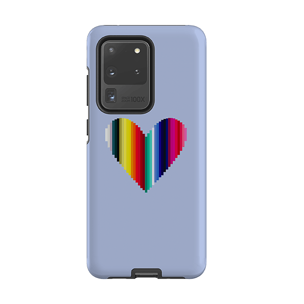 Samsung phone case-Cool Heart By Kitty Joseph-Product Details Raised bevel to protect screen from scratches. Impact resistant polycarbonate shell and shock absorbing inner TPU liner. Secure fit with design wrapping around side of the case and full access to ports. Compatible with Qi-standard wireless charging. Thickness 1/8 inch (3mm), weight 30g. Compatibility See drop down menu for options, please select the right case as we print to order.-Stringberry