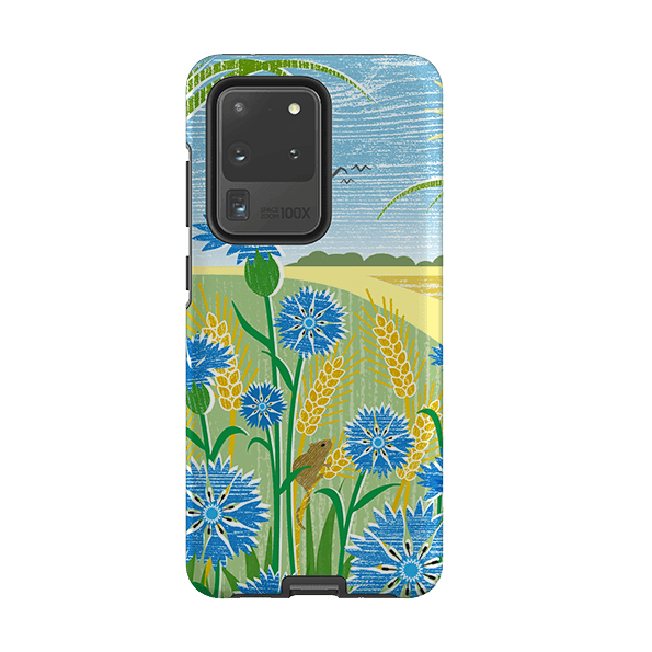 Samsung phone case-Cornflowers By Liane Payne-Product Details Raised bevel to protect screen from scratches. Impact resistant polycarbonate shell and shock absorbing inner TPU liner. Secure fit with design wrapping around side of the case and full access to ports. Compatible with Qi-standard wireless charging. Thickness 1/8 inch (3mm), weight 30g. Compatibility See drop down menu for options, please select the right case as we print to order.-Stringberry
