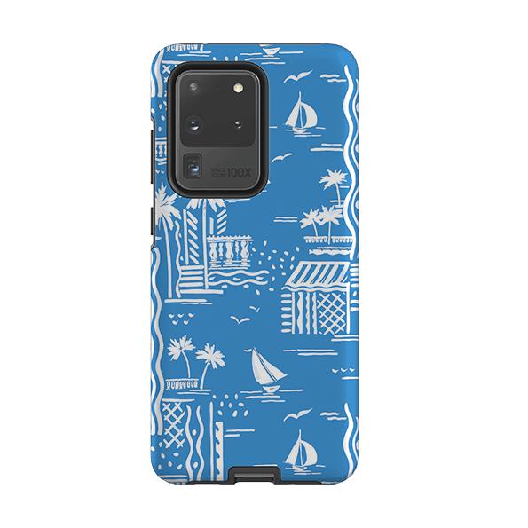 Samsung phone case-Cote D'Azur Boats By Sarah Campbell-Product Details Raised bevel to protect screen from scratches. Impact resistant polycarbonate shell and shock absorbing inner TPU liner. Secure fit with design wrapping around side of the case and full access to ports. Compatible with Qi-standard wireless charging. Thickness 1/8 inch (3mm), weight 30g. Compatibility See drop down menu for options, please select the right case as we print to order.-Stringberry