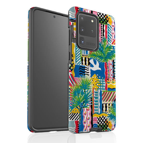 Samsung phone case-Cote D'Azur By Sarah Campbell-Product Details Raised bevel to protect screen from scratches. Impact resistant polycarbonate shell and shock absorbing inner TPU liner. Secure fit with design wrapping around side of the case and full access to ports. Compatible with Qi-standard wireless charging. Thickness 1/8 inch (3mm), weight 30g. Compatibility See drop down menu for options, please select the right case as we print to order.-Stringberry