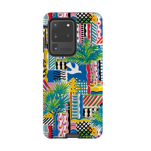 Samsung phone case-Cote D'Azur By Sarah Campbell-Product Details Raised bevel to protect screen from scratches. Impact resistant polycarbonate shell and shock absorbing inner TPU liner. Secure fit with design wrapping around side of the case and full access to ports. Compatible with Qi-standard wireless charging. Thickness 1/8 inch (3mm), weight 30g. Compatibility See drop down menu for options, please select the right case as we print to order.-Stringberry