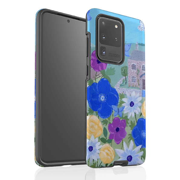 Samsung phone case-Cottage By Mary Stubberfield-Product Details Raised bevel to protect screen from scratches. Impact resistant polycarbonate shell and shock absorbing inner TPU liner. Secure fit with design wrapping around side of the case and full access to ports. Compatible with Qi-standard wireless charging. Thickness 1/8 inch (3mm), weight 30g. Compatibility See drop down menu for options, please select the right case as we print to order.-Stringberry