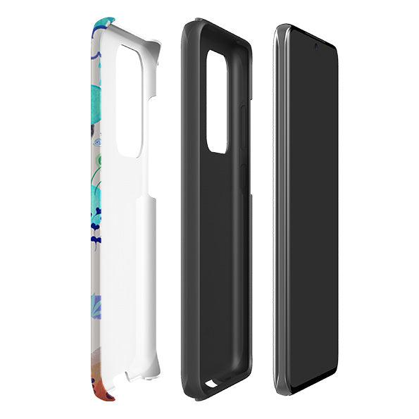 Samsung phone case-Crazybird By Mia Underwood-Product Details Raised bevel to protect screen from scratches. Impact resistant polycarbonate shell and shock absorbing inner TPU liner. Secure fit with design wrapping around side of the case and full access to ports. Compatible with Qi-standard wireless charging. Thickness 1/8 inch (3mm), weight 30g. Compatibility See drop down menu for options, please select the right case as we print to order.-Stringberry