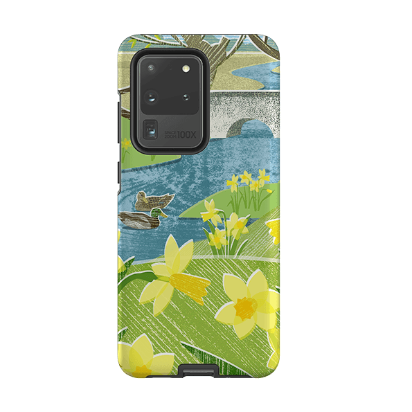 Samsung phone case-Daffs And Ducks By Liane Payne-Product Details Raised bevel to protect screen from scratches. Impact resistant polycarbonate shell and shock absorbing inner TPU liner. Secure fit with design wrapping around side of the case and full access to ports. Compatible with Qi-standard wireless charging. Thickness 1/8 inch (3mm), weight 30g. Compatibility See drop down menu for options, please select the right case as we print to order.-Stringberry