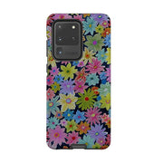 Samsung phone case-Daisy Garden By Sarah Campbell-Product Details Raised bevel to protect screen from scratches. Impact resistant polycarbonate shell and shock absorbing inner TPU liner. Secure fit with design wrapping around side of the case and full access to ports. Compatible with Qi-standard wireless charging. Thickness 1/8 inch (3mm), weight 30g. Compatibility See drop down menu for options, please select the right case as we print to order.-Stringberry