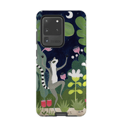 Samsung phone case-Dancing Lemur By Bex Parkin-Product Details Raised bevel to protect screen from scratches. Impact resistant polycarbonate shell and shock absorbing inner TPU liner. Secure fit with design wrapping around side of the case and full access to ports. Compatible with Qi-standard wireless charging. Thickness 1/8 inch (3mm), weight 30g. Compatibility See drop down menu for options, please select the right case as we print to order.-Stringberry