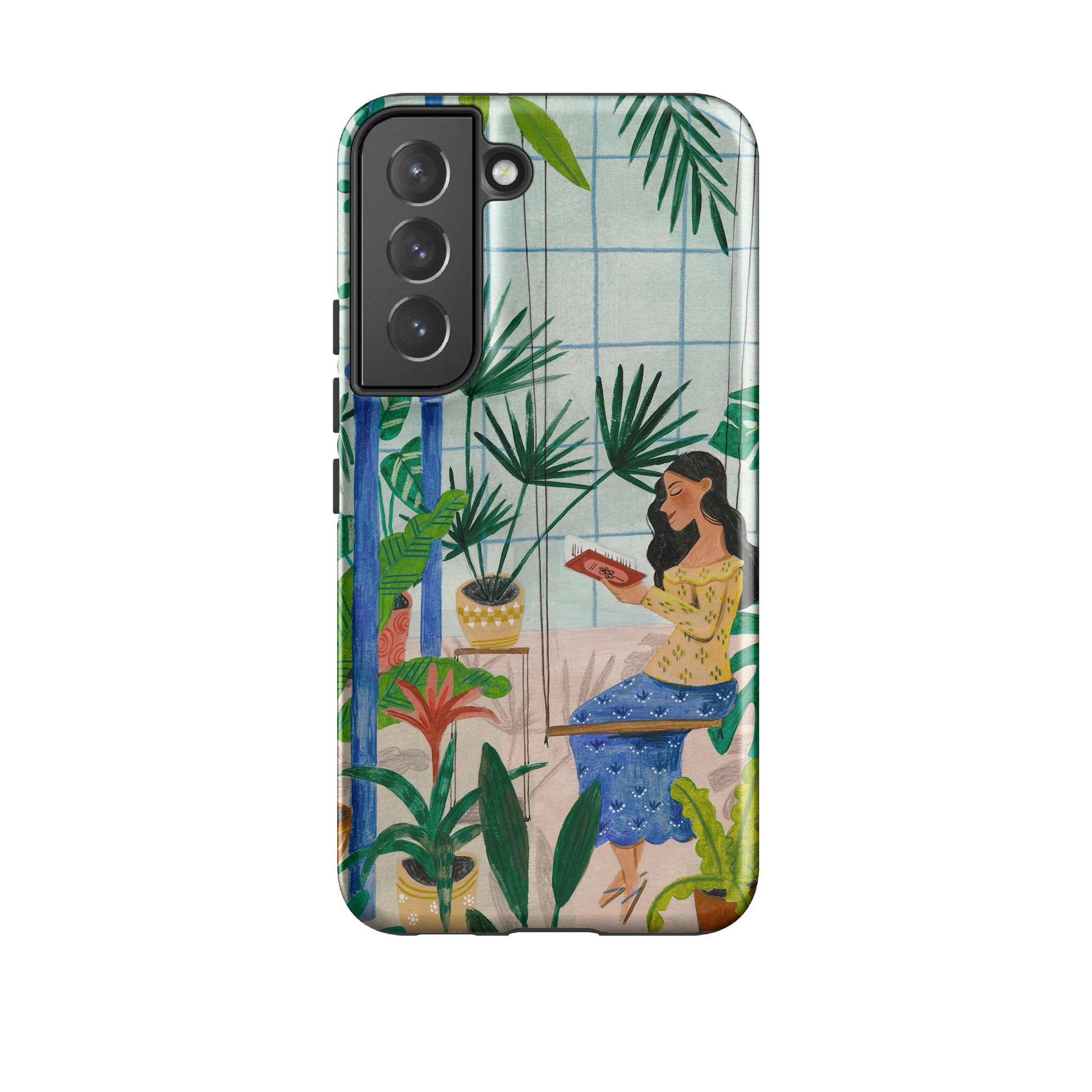 Samsung phone case-Day Dreaming By Caroline Bonne Muller-Product Details Raised bevel to protect screen from scratches. Impact resistant polycarbonate shell and shock absorbing inner TPU liner. Secure fit with design wrapping around side of the case and full access to ports. Compatible with Qi-standard wireless charging. Thickness 1/8 inch (3mm), weight 30g. Compatibility See drop down menu for options, please select the right case as we print to order.-Stringberry