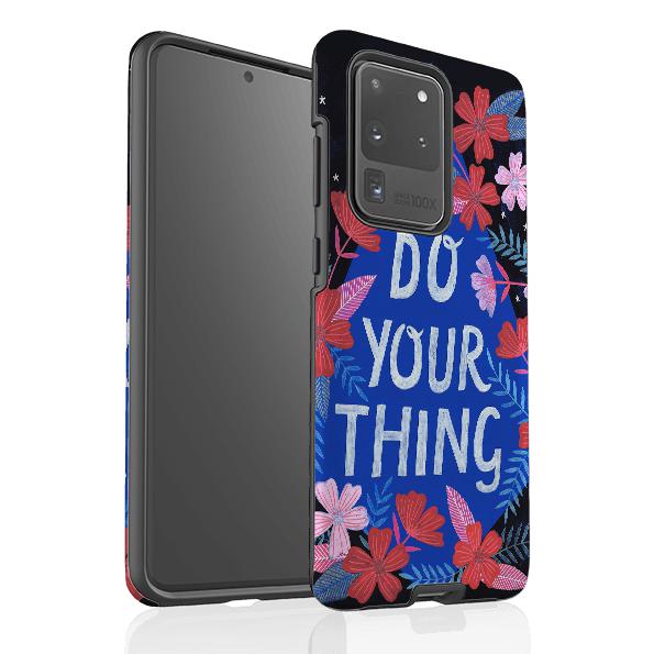 Samsung phone case-Do Your Thing By Lee Foster Wilson-Product Details Raised bevel to protect screen from scratches. Impact resistant polycarbonate shell and shock absorbing inner TPU liner. Secure fit with design wrapping around side of the case and full access to ports. Compatible with Qi-standard wireless charging. Thickness 1/8 inch (3mm), weight 30g. Compatibility See drop down menu for options, please select the right case as we print to order.-Stringberry