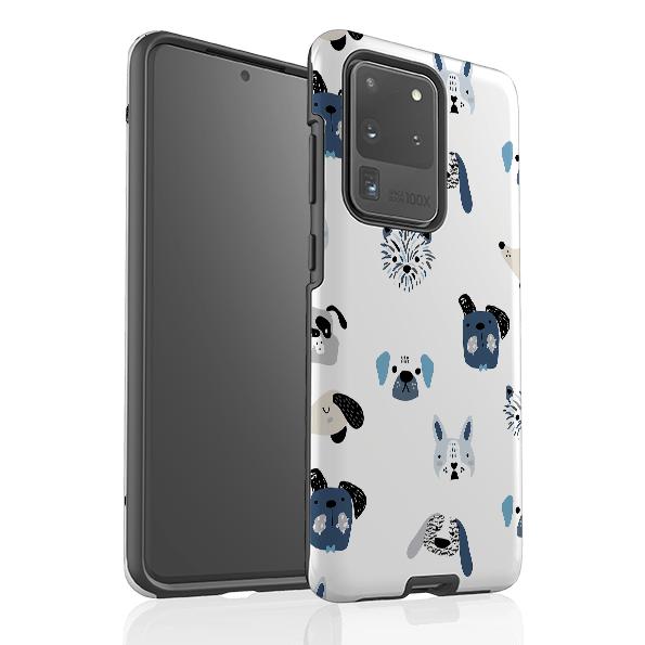 Samsung phone case-Dog Pattern-Product Details Raised bevel to protect screen from scratches. Impact resistant polycarbonate shell and shock absorbing inner TPU liner. Secure fit with design wrapping around side of the case and full access to ports. Compatible with Qi-standard wireless charging. Thickness 1/8 inch (3mm), weight 30g. Compatibility See drop down menu for options, please select the right case as we print to order.-Stringberry