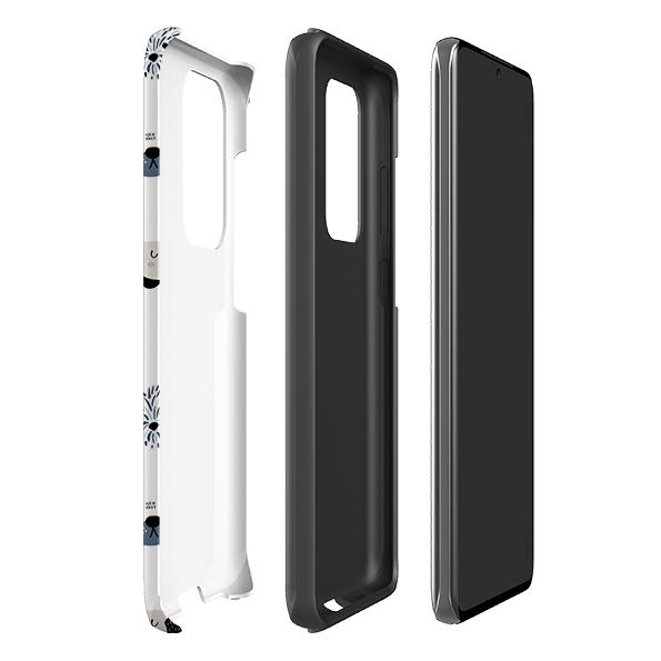 Samsung phone case-Dog Pattern-Product Details Raised bevel to protect screen from scratches. Impact resistant polycarbonate shell and shock absorbing inner TPU liner. Secure fit with design wrapping around side of the case and full access to ports. Compatible with Qi-standard wireless charging. Thickness 1/8 inch (3mm), weight 30g. Compatibility See drop down menu for options, please select the right case as we print to order.-Stringberry