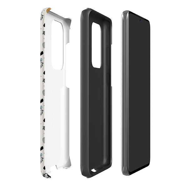 Samsung phone case-Dog Pattern Large-Product Details Raised bevel to protect screen from scratches. Impact resistant polycarbonate shell and shock absorbing inner TPU liner. Secure fit with design wrapping around side of the case and full access to ports. Compatible with Qi-standard wireless charging. Thickness 1/8 inch (3mm), weight 30g. Compatibility See drop down menu for options, please select the right case as we print to order.-Stringberry