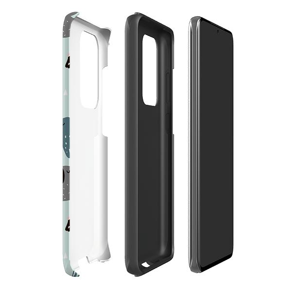 Samsung phone case-Dogs World-Product Details Raised bevel to protect screen from scratches. Impact resistant polycarbonate shell and shock absorbing inner TPU liner. Secure fit with design wrapping around side of the case and full access to ports. Compatible with Qi-standard wireless charging. Thickness 1/8 inch (3mm), weight 30g. Compatibility See drop down menu for options, please select the right case as we print to order.-Stringberry
