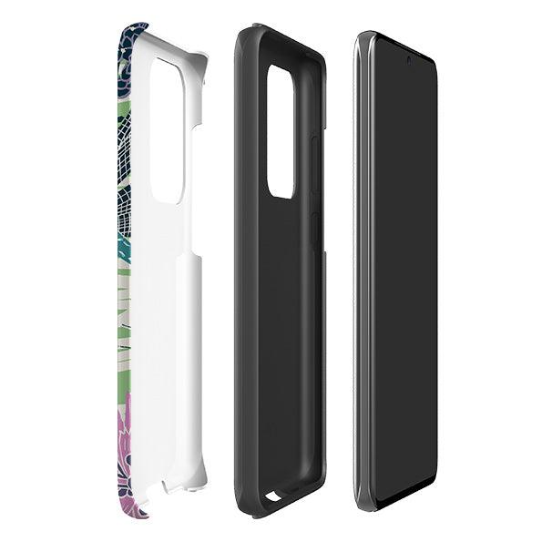Samsung phone case-Dragonflies By Kate Heiss-Product Details Raised bevel to protect screen from scratches. Impact resistant polycarbonate shell and shock absorbing inner TPU liner. Secure fit with design wrapping around side of the case and full access to ports. Compatible with Qi-standard wireless charging. Thickness 1/8 inch (3mm), weight 30g. Compatibility See drop down menu for options, please select the right case as we print to order.-Stringberry
