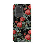 Samsung phone case-Dragons And Roses-Product Details Raised bevel to protect screen from scratches. Impact resistant polycarbonate shell and shock absorbing inner TPU liner. Secure fit with design wrapping around side of the case and full access to ports. Compatible with Qi-standard wireless charging. Thickness 1/8 inch (3mm), weight 30g. Compatibility See drop down menu for options, please select the right case as we print to order.-Stringberry