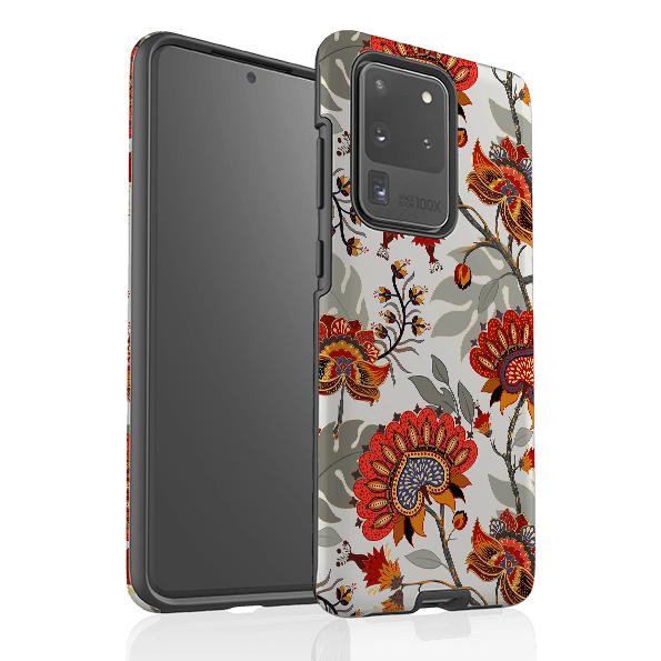 Samsung phone case-Eden Floral-Product Details Raised bevel to protect screen from scratches. Impact resistant polycarbonate shell and shock absorbing inner TPU liner. Secure fit with design wrapping around side of the case and full access to ports. Compatible with Qi-standard wireless charging. Thickness 1/8 inch (3mm), weight 30g. Compatibility See drop down menu for options, please select the right case as we print to order.-Stringberry