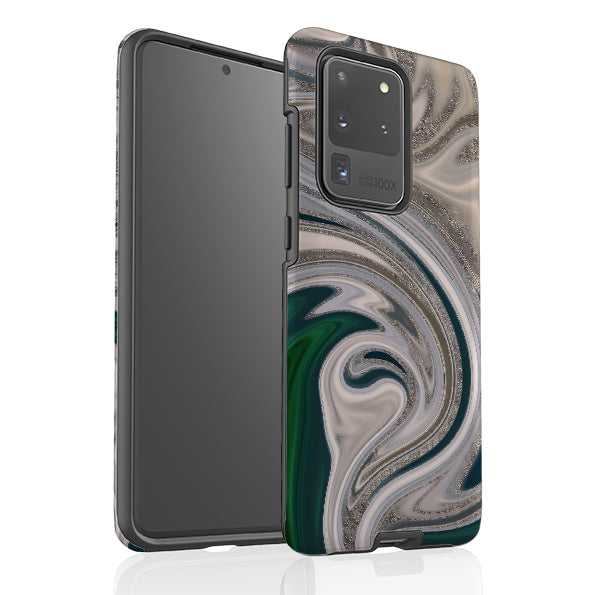 Samsung phone case-Emperor (case does not glitter)-Product Details Raised bevel to protect screen from scratches. Impact resistant polycarbonate shell and shock absorbing inner TPU liner. Secure fit with design wrapping around side of the case and full access to ports. Compatible with Qi-standard wireless charging. Thickness 1/8 inch (3mm), weight 30g. Compatibility See drop down menu for options, please select the right case as we print to order.-Stringberry
