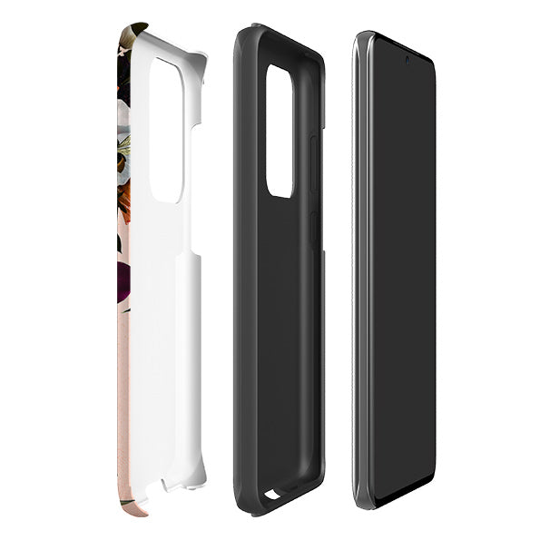 Samsung phone case-Endurance Pink-Product Details Raised bevel to protect screen from scratches. Impact resistant polycarbonate shell and shock absorbing inner TPU liner. Secure fit with design wrapping around side of the case and full access to ports. Compatible with Qi-standard wireless charging. Thickness 1/8 inch (3mm), weight 30g. Compatibility See drop down menu for options, please select the right case as we print to order.-Stringberry
