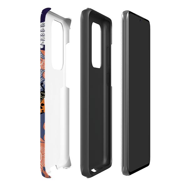 Samsung phone case-Evening Barn Owl By Kate Heiss-Product Details Raised bevel to protect screen from scratches. Impact resistant polycarbonate shell and shock absorbing inner TPU liner. Secure fit with design wrapping around side of the case and full access to ports. Compatible with Qi-standard wireless charging. Thickness 1/8 inch (3mm), weight 30g. Compatibility See drop down menu for options, please select the right case as we print to order.-Stringberry
