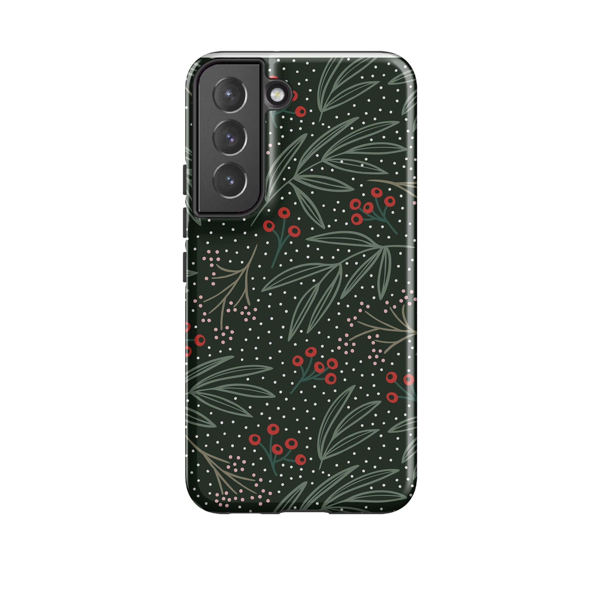 Samsung phone case-Evergreen-Product Details Raised bevel to protect screen from scratches. Impact resistant polycarbonate shell and shock absorbing inner TPU liner. Secure fit with design wrapping around side of the case and full access to ports. Compatible with Qi-standard wireless charging. Thickness 1/8 inch (3mm), weight 30g. Compatibility See drop down menu for options, please select the right case as we print to order.-Stringberry