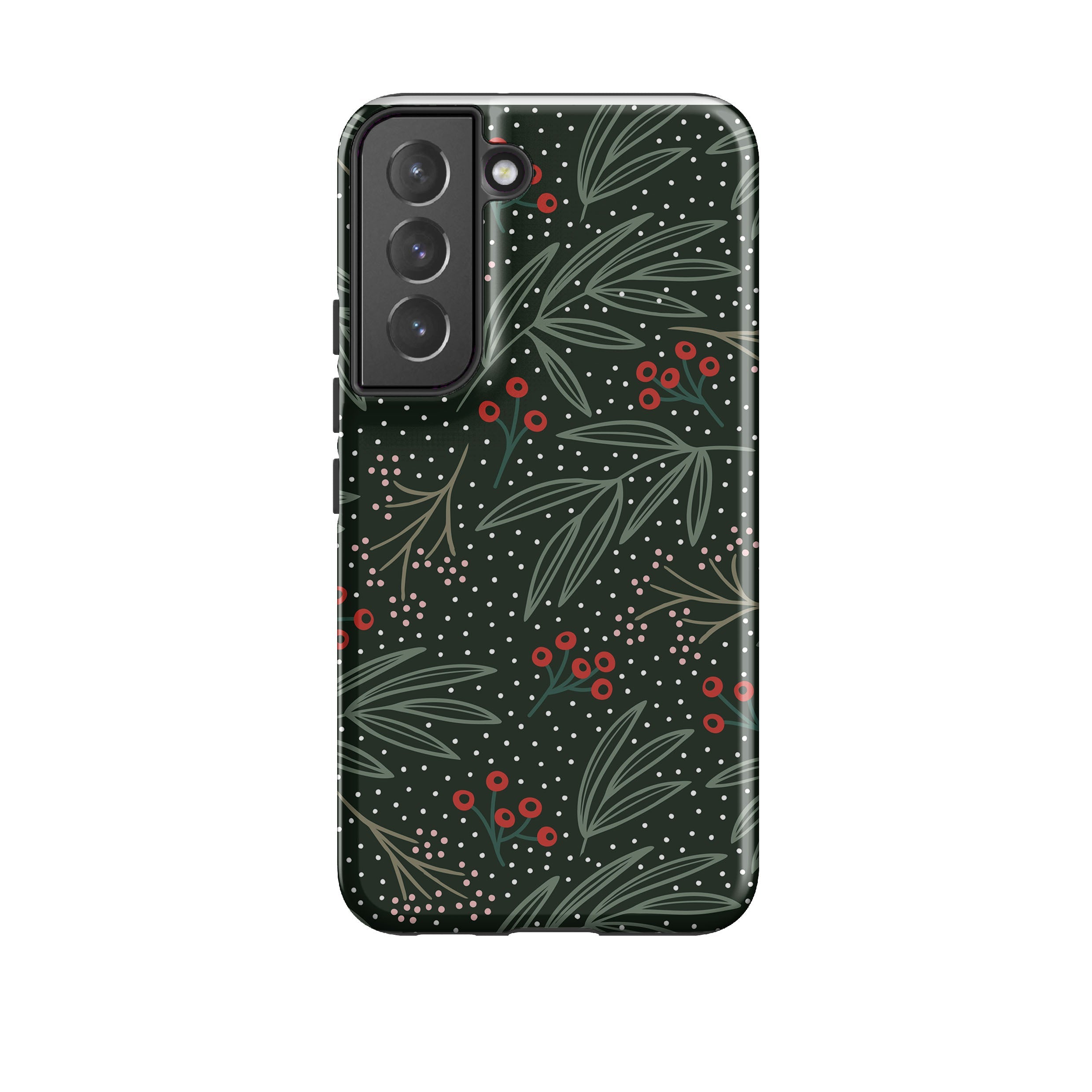 Samsung phone case-Evergreen-Product Details Raised bevel to protect screen from scratches. Impact resistant polycarbonate shell and shock absorbing inner TPU liner. Secure fit with design wrapping around side of the case and full access to ports. Compatible with Qi-standard wireless charging. Thickness 1/8 inch (3mm), weight 30g. Compatibility See drop down menu for options, please select the right case as we print to order.-Stringberry