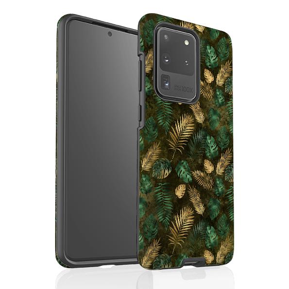 Samsung phone case-Feather Greens-Product Details Raised bevel to protect screen from scratches. Impact resistant polycarbonate shell and shock absorbing inner TPU liner. Secure fit with design wrapping around side of the case and full access to ports. Compatible with Qi-standard wireless charging. Thickness 1/8 inch (3mm), weight 30g. Compatibility See drop down menu for options, please select the right case as we print to order.-Stringberry