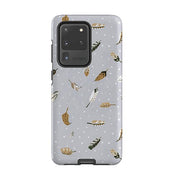 Samsung phone case-Feathers Fly By Sarah Campbell-Product Details Raised bevel to protect screen from scratches. Impact resistant polycarbonate shell and shock absorbing inner TPU liner. Secure fit with design wrapping around side of the case and full access to ports. Compatible with Qi-standard wireless charging. Thickness 1/8 inch (3mm), weight 30g. Compatibility See drop down menu for options, please select the right case as we print to order.-Stringberry