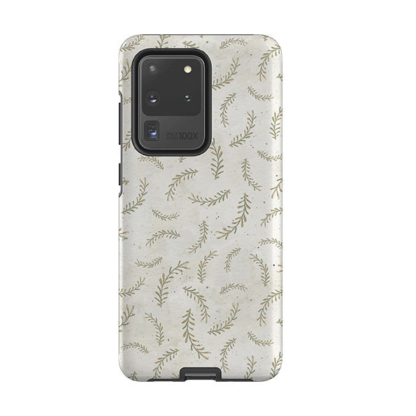 Samsung phone case-Feathers Grey By Katherine Quinn-Product Details Raised bevel to protect screen from scratches. Impact resistant polycarbonate shell and shock absorbing inner TPU liner. Secure fit with design wrapping around side of the case and full access to ports. Compatible with Qi-standard wireless charging. Thickness 1/8 inch (3mm), weight 30g. Compatibility See drop down menu for options, please select the right case as we print to order.-Stringberry