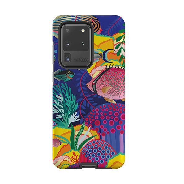 Samsung phone case-Fish By Mia Underwood-Product Details Raised bevel to protect screen from scratches. Impact resistant polycarbonate shell and shock absorbing inner TPU liner. Secure fit with design wrapping around side of the case and full access to ports. Compatible with Qi-standard wireless charging. Thickness 1/8 inch (3mm), weight 30g. Compatibility See drop down menu for options, please select the right case as we print to order.-Stringberry