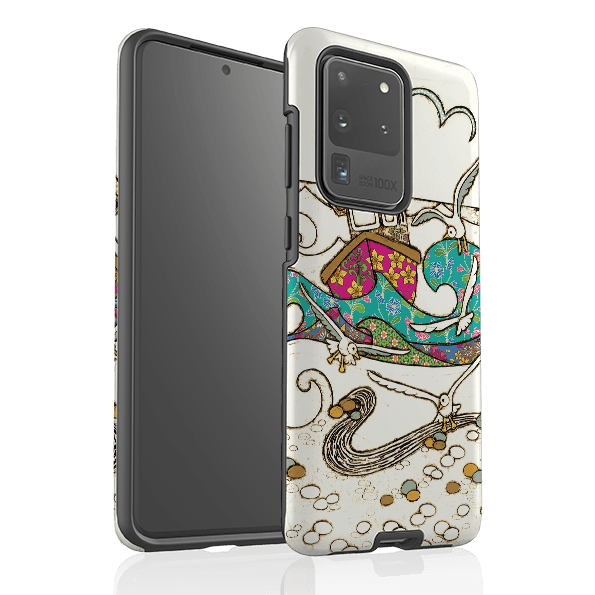 Samsung phone case-Fishing Boat By Amelia Bowman-Product Details Raised bevel to protect screen from scratches. Impact resistant polycarbonate shell and shock absorbing inner TPU liner. Secure fit with design wrapping around side of the case and full access to ports. Compatible with Qi-standard wireless charging. Thickness 1/8 inch (3mm), weight 30g. Compatibility See drop down menu for options, please select the right case as we print to order.-Stringberry