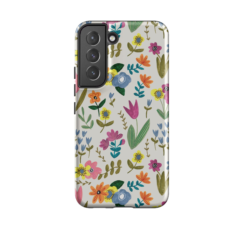 Samsung phone case-Floral By Caroline Bonne Muller-Product Details Raised bevel to protect screen from scratches. Impact resistant polycarbonate shell and shock absorbing inner TPU liner. Secure fit with design wrapping around side of the case and full access to ports. Compatible with Qi-standard wireless charging. Thickness 1/8 inch (3mm), weight 30g. Compatibility See drop down menu for options, please select the right case as we print to order.-Stringberry