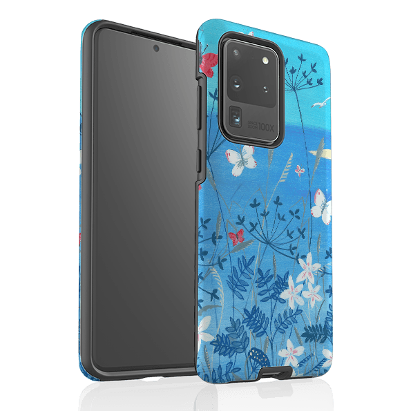 Samsung phone case-Floral By Mary Stubberfield-Product Details Raised bevel to protect screen from scratches. Impact resistant polycarbonate shell and shock absorbing inner TPU liner. Secure fit with design wrapping around side of the case and full access to ports. Compatible with Qi-standard wireless charging. Thickness 1/8 inch (3mm), weight 30g. Compatibility See drop down menu for options, please select the right case as we print to order.-Stringberry