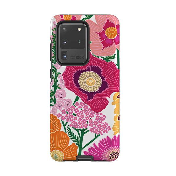Samsung phone case-Flower Garden By Kate Heiss-Product Details Raised bevel to protect screen from scratches. Impact resistant polycarbonate shell and shock absorbing inner TPU liner. Secure fit with design wrapping around side of the case and full access to ports. Compatible with Qi-standard wireless charging. Thickness 1/8 inch (3mm), weight 30g. Compatibility See drop down menu for options, please select the right case as we print to order.-Stringberry
