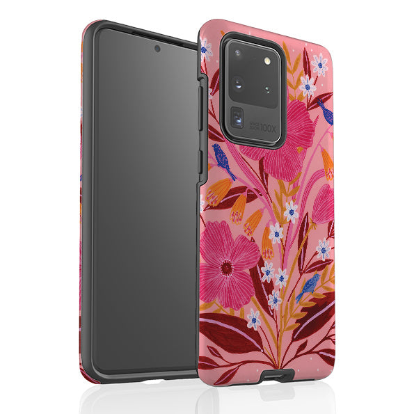 Samsung phone case-Flowers By Lee Foster Wilson-Product Details Raised bevel to protect screen from scratches. Impact resistant polycarbonate shell and shock absorbing inner TPU liner. Secure fit with design wrapping around side of the case and full access to ports. Compatible with Qi-standard wireless charging. Thickness 1/8 inch (3mm), weight 30g. Compatibility See drop down menu for options, please select the right case as we print to order.-Stringberry
