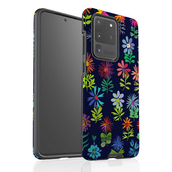 Samsung phone case-Flowery By Sarah Campbell-Product Details Raised bevel to protect screen from scratches. Impact resistant polycarbonate shell and shock absorbing inner TPU liner. Secure fit with design wrapping around side of the case and full access to ports. Compatible with Qi-standard wireless charging. Thickness 1/8 inch (3mm), weight 30g. Compatibility See drop down menu for options, please select the right case as we print to order.-Stringberry