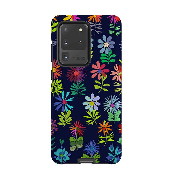 Samsung phone case-Flowery By Sarah Campbell-Product Details Raised bevel to protect screen from scratches. Impact resistant polycarbonate shell and shock absorbing inner TPU liner. Secure fit with design wrapping around side of the case and full access to ports. Compatible with Qi-standard wireless charging. Thickness 1/8 inch (3mm), weight 30g. Compatibility See drop down menu for options, please select the right case as we print to order.-Stringberry