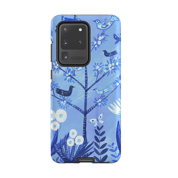 Samsung phone case-Folk Art By Mary Stubberfield-Product Details Raised bevel to protect screen from scratches. Impact resistant polycarbonate shell and shock absorbing inner TPU liner. Secure fit with design wrapping around side of the case and full access to ports. Compatible with Qi-standard wireless charging. Thickness 1/8 inch (3mm), weight 30g. Compatibility See drop down menu for options, please select the right case as we print to order.-Stringberry