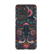 Samsung phone case-Folk Floral By Katherine Quinn-Product Details Raised bevel to protect screen from scratches. Impact resistant polycarbonate shell and shock absorbing inner TPU liner. Secure fit with design wrapping around side of the case and full access to ports. Compatible with Qi-standard wireless charging. Thickness 1/8 inch (3mm), weight 30g. Compatibility See drop down menu for options, please select the right case as we print to order.-Stringberry