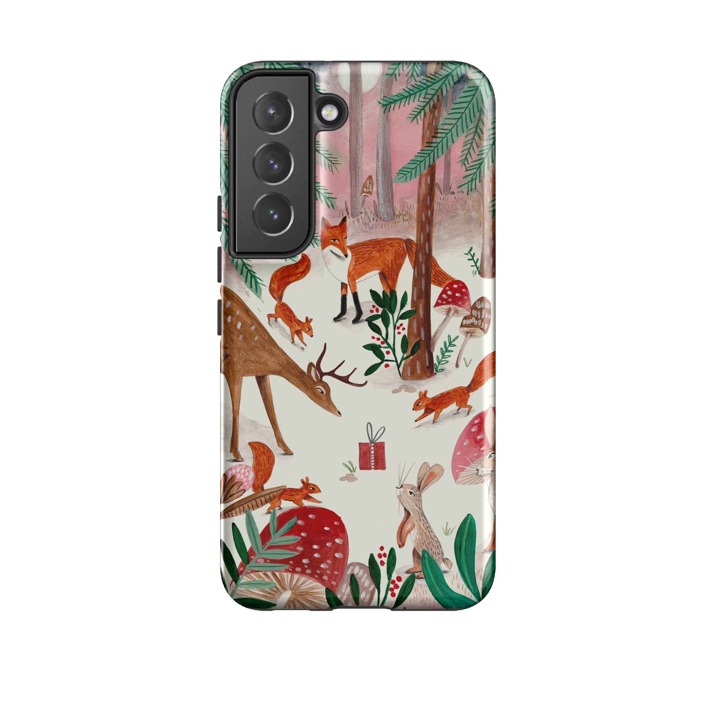 Samsung phone case-Forest Gifts By Caroline Bonne Muller-Product Details Raised bevel to protect screen from scratches. Impact resistant polycarbonate shell and shock absorbing inner TPU liner. Secure fit with design wrapping around side of the case and full access to ports. Compatible with Qi-standard wireless charging. Thickness 1/8 inch (3mm), weight 30g. Compatibility See drop down menu for options, please select the right case as we print to order.-Stringberry