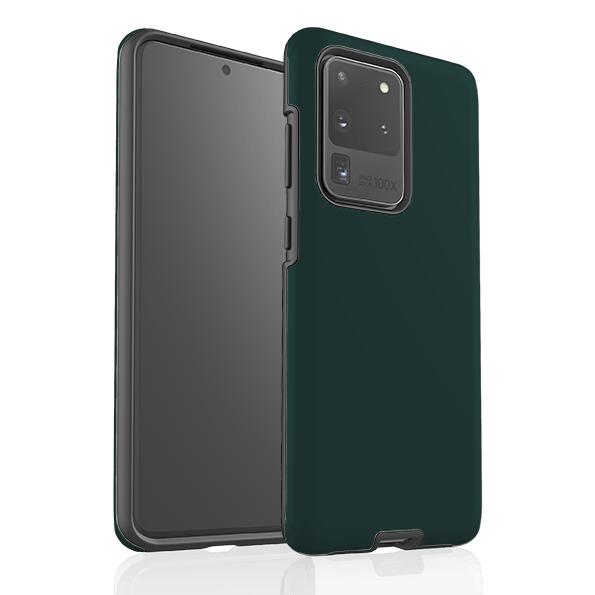 Samsung phone case-Forest Green-Product Details Raised bevel to protect screen from scratches. Impact resistant polycarbonate shell and shock absorbing inner TPU liner. Secure fit with design wrapping around side of the case and full access to ports. Compatible with Qi-standard wireless charging. Thickness 1/8 inch (3mm), weight 30g. Compatibility See drop down menu for options, please select the right case as we print to order.-Stringberry