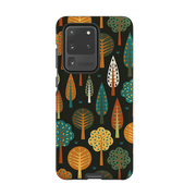 Samsung phone case-Forest Midnight By Suzy Taylor-Product Details Raised bevel to protect screen from scratches. Impact resistant polycarbonate shell and shock absorbing inner TPU liner. Secure fit with design wrapping around side of the case and full access to ports. Compatible with Qi-standard wireless charging. Thickness 1/8 inch (3mm), weight 30g. Compatibility See drop down menu for options, please select the right case as we print to order.-Stringberry