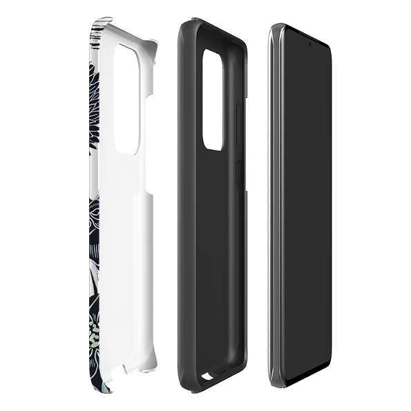 Samsung phone case-Fox Gloves By Kate Heiss-Product Details Raised bevel to protect screen from scratches. Impact resistant polycarbonate shell and shock absorbing inner TPU liner. Secure fit with design wrapping around side of the case and full access to ports. Compatible with Qi-standard wireless charging. Thickness 1/8 inch (3mm), weight 30g. Compatibility See drop down menu for options, please select the right case as we print to order.-Stringberry