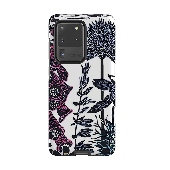 Samsung phone case-Fox Gloves By Kate Heiss-Product Details Raised bevel to protect screen from scratches. Impact resistant polycarbonate shell and shock absorbing inner TPU liner. Secure fit with design wrapping around side of the case and full access to ports. Compatible with Qi-standard wireless charging. Thickness 1/8 inch (3mm), weight 30g. Compatibility See drop down menu for options, please select the right case as we print to order.-Stringberry