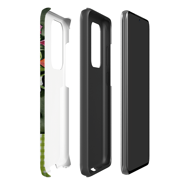 Samsung phone case-Fresias By Mary Stubberfield-Product Details Raised bevel to protect screen from scratches. Impact resistant polycarbonate shell and shock absorbing inner TPU liner. Secure fit with design wrapping around side of the case and full access to ports. Compatible with Qi-standard wireless charging. Thickness 1/8 inch (3mm), weight 30g. Compatibility See drop down menu for options, please select the right case as we print to order.-Stringberry